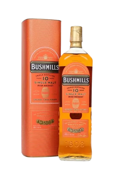 Bushmills 10 Year Old Sherry Cask Single Malt Irish Whiskey 1L